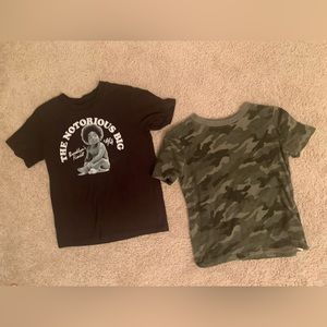 Kids 5T Camo & Notorious BIG Shirts (set of 2)